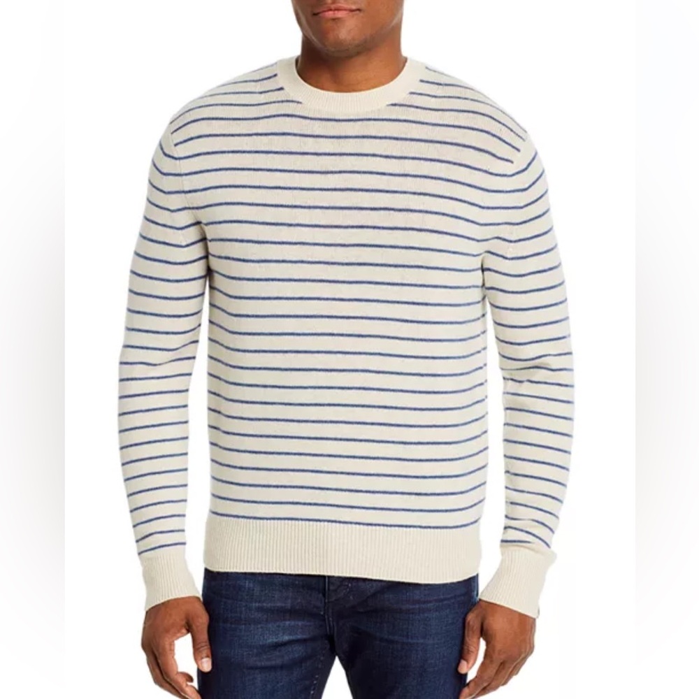 Rag & Bone Harlow Striped Sweater Medium Men’s Wool Cashmere Crewneck Pullover